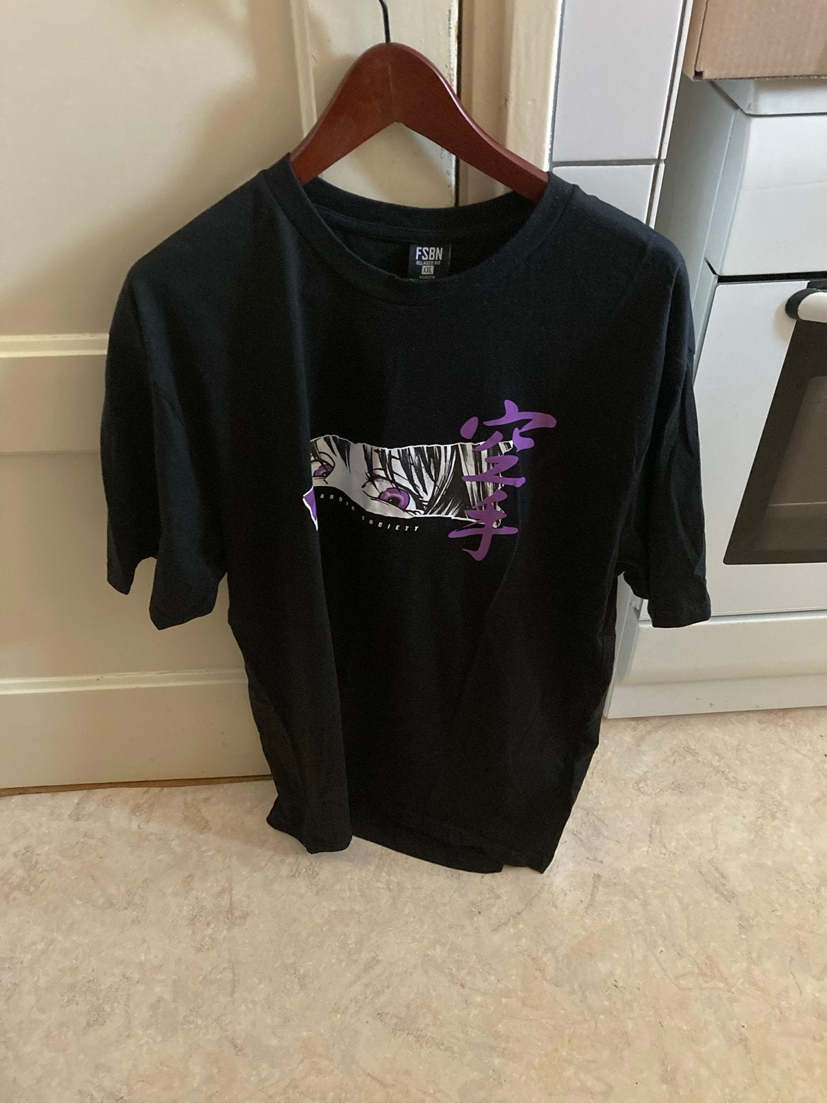 Nieuw FSBN Zwart T-shirt/paarse print -  xxl, Verzenden, Zo goed als nieuw, Overige maten, Zwart
