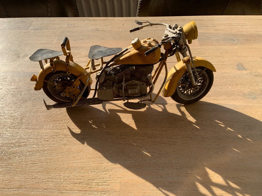 Miniatuur motorfiets geel, Zo goed als nieuw, Ophalen, Overige merken, Groter dan 1:32