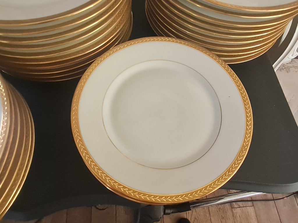 Oud Limoges servies borden per stuk 9,95  foto 1 t/m 6, Antiek en Kunst, Ophalen of Verzenden