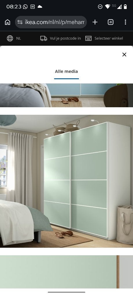 Ikea PAX schuifdeuren soft close, Ophalen, Zo goed als nieuw, Minder dan 25 cm, 200 cm of meer
