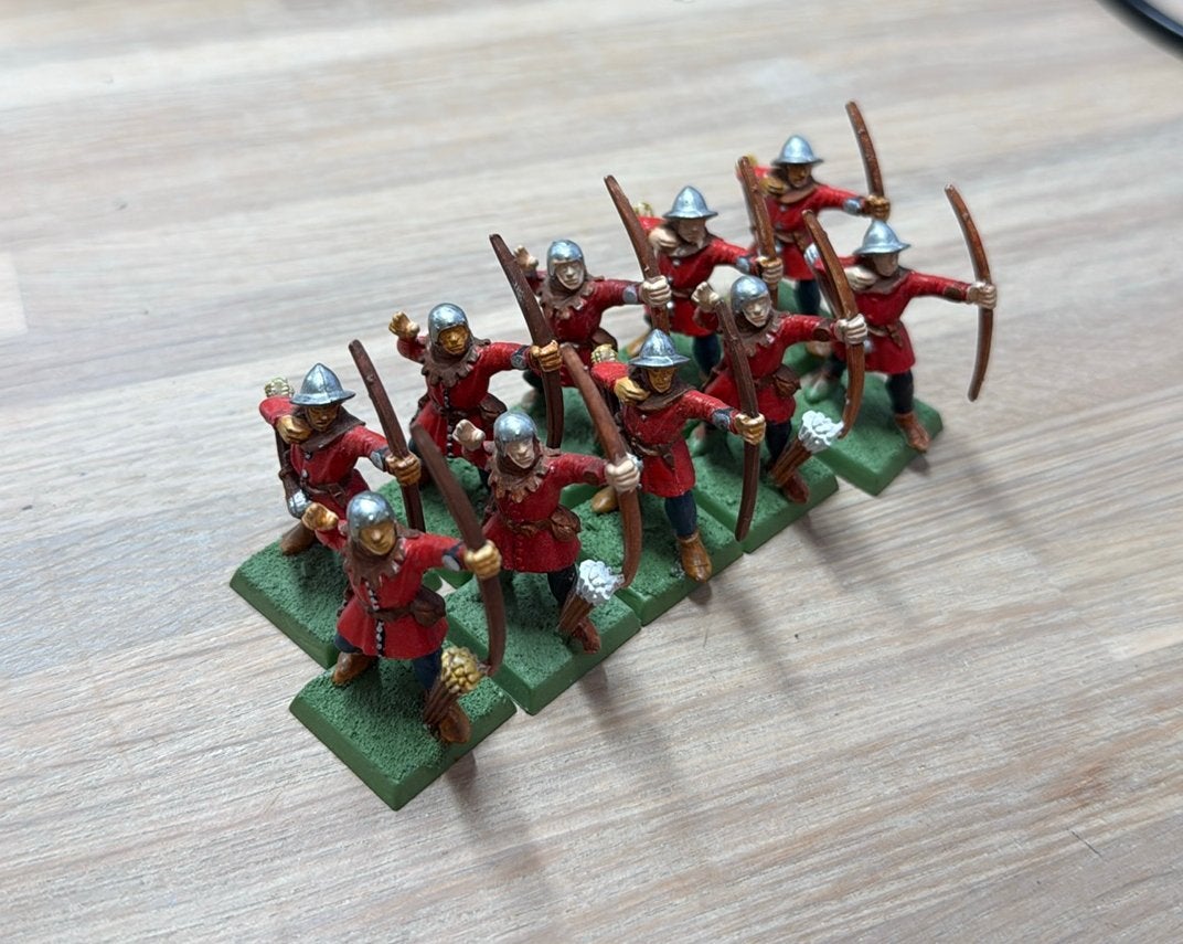Warhammer 10x Bretonnian Archers bowmen #1, Hobby en Vrije tijd, Wargaming, Ophalen of Verzenden, Zo goed als nieuw, Warhammer