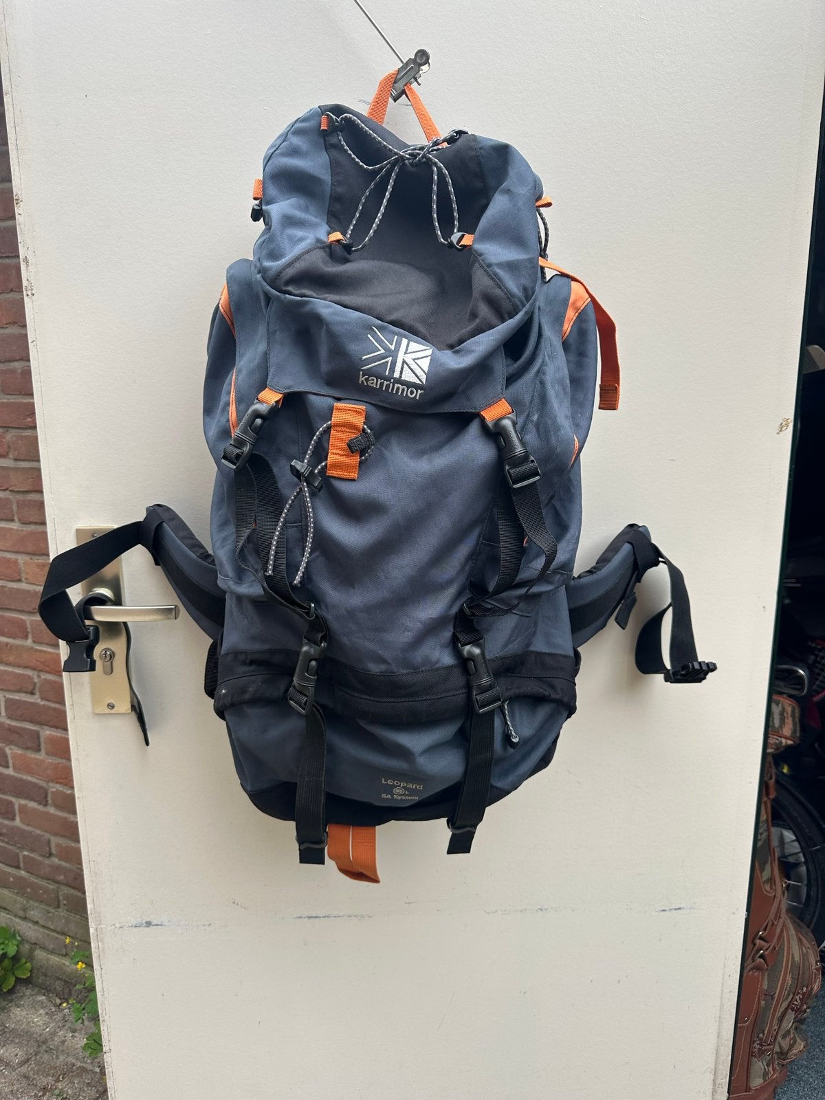 Karrimor Leopard 55L Trekking Rugzak - Grijs/Oranje, Overige merken, Gebruikt, 25 tot 40 cm, Ophalen of Verzenden