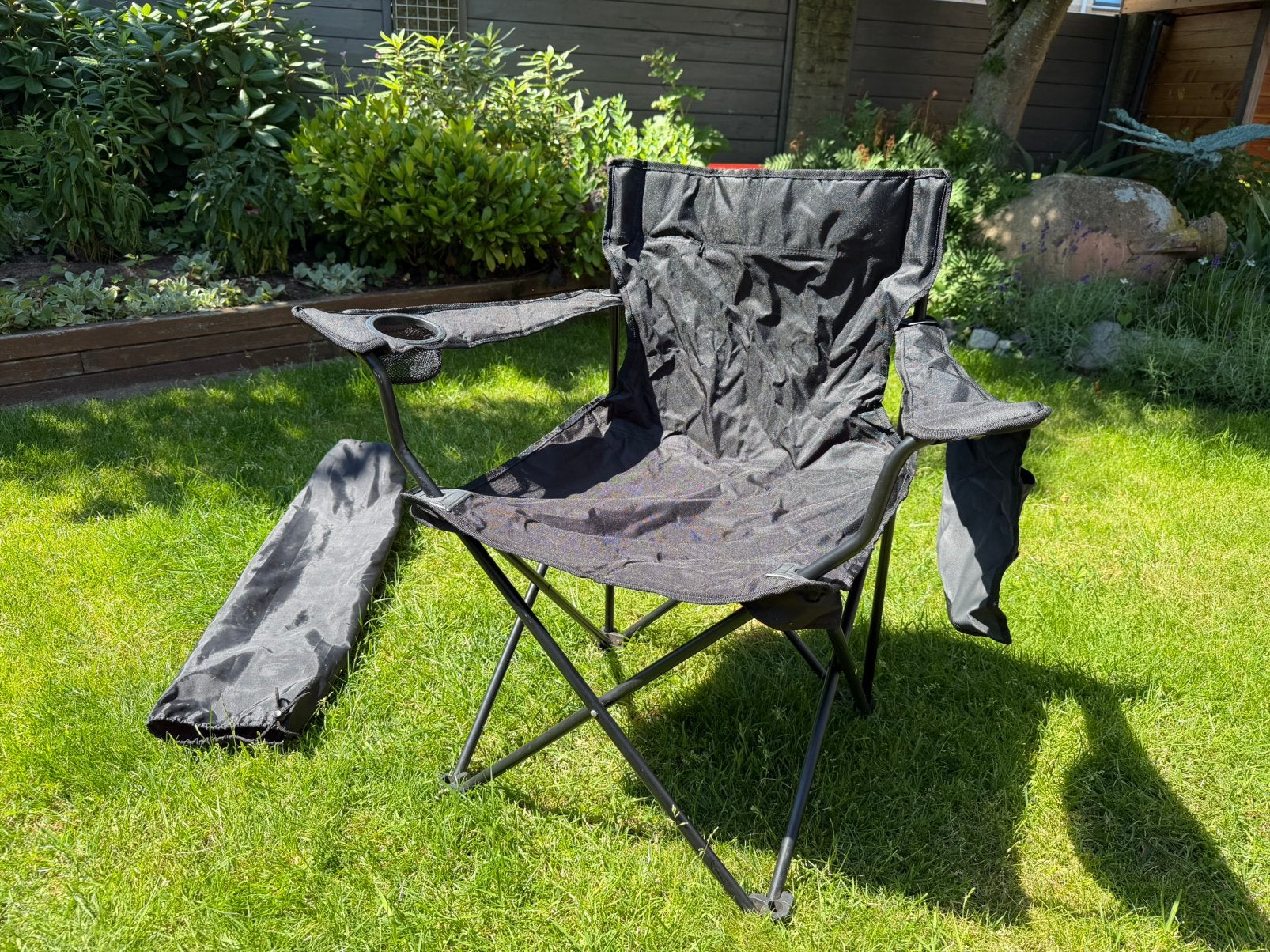 Camping vouwstoel compact staal, Ophalen, Zo goed als nieuw, Campingstoel