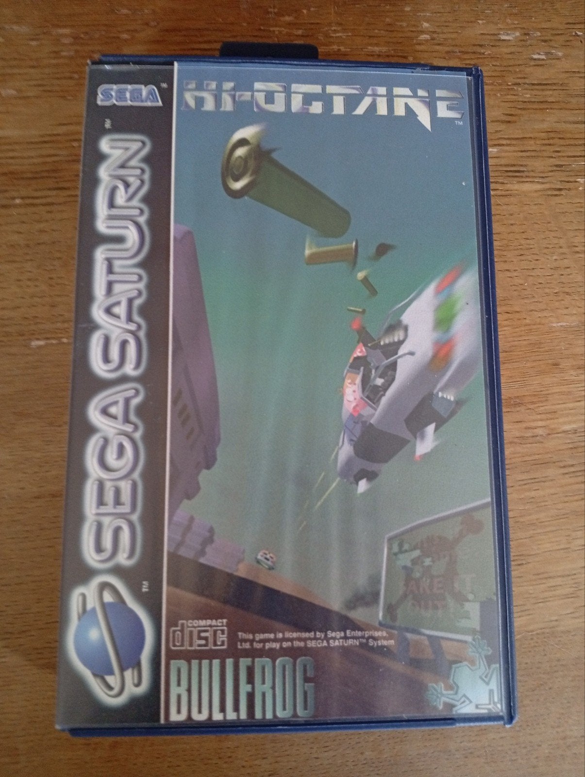 Hi-Octane (Bullfrog) Sega Saturn (Compleet met handleiding), 2 spelers, Ophalen of Verzenden, Zo goed als nieuw, Saturn of Dreamcast