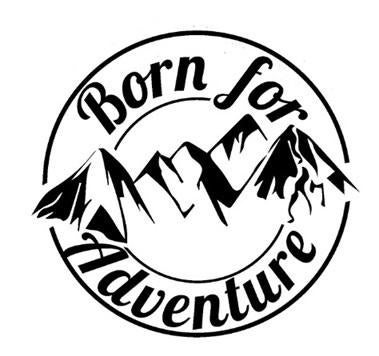 camper caravan bus sticker Born for adventure klein, Caravans en Kamperen, Camper-accessoires, The River House, Info@theriverhouse.nl