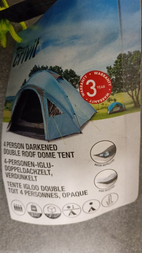 4 pers. verdonkerd dubbeldak tent, Ophalen of Verzenden, Zo goed als nieuw, Tot en met 4