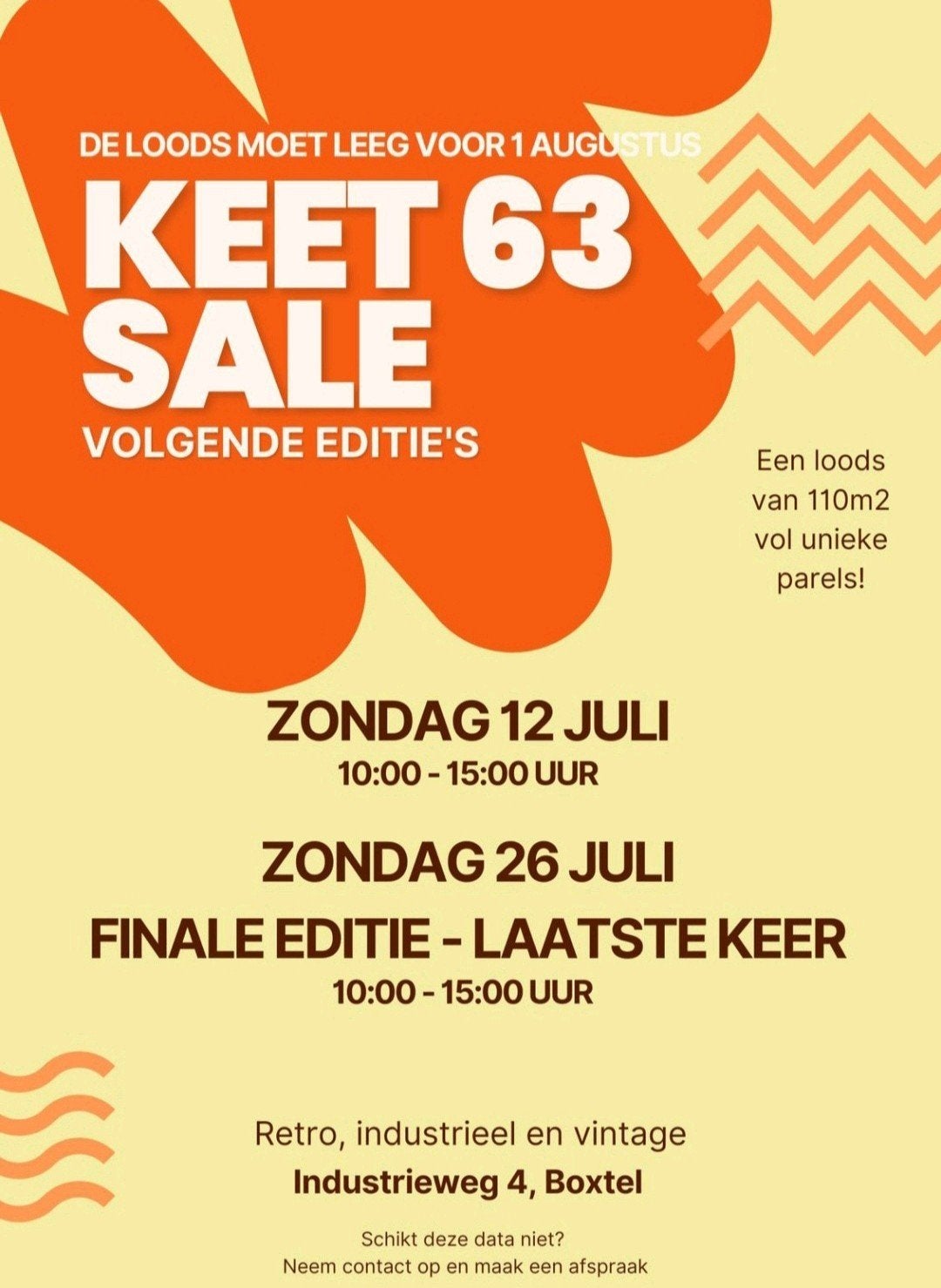 LOODS OPRUIMING # SALE #  MOET LEEG VOOR 1 AUGUSTUS, Ophalen, Huis en Inrichting