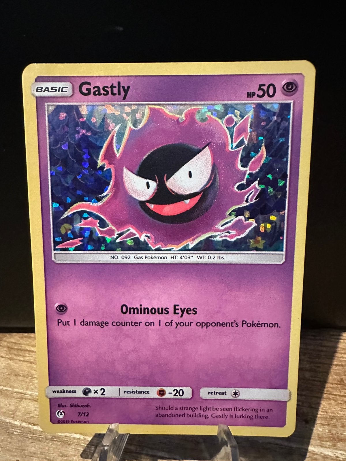 Pokemon mcdonalds gastly holo 7/12, Ophalen of Verzenden, Zo goed als nieuw