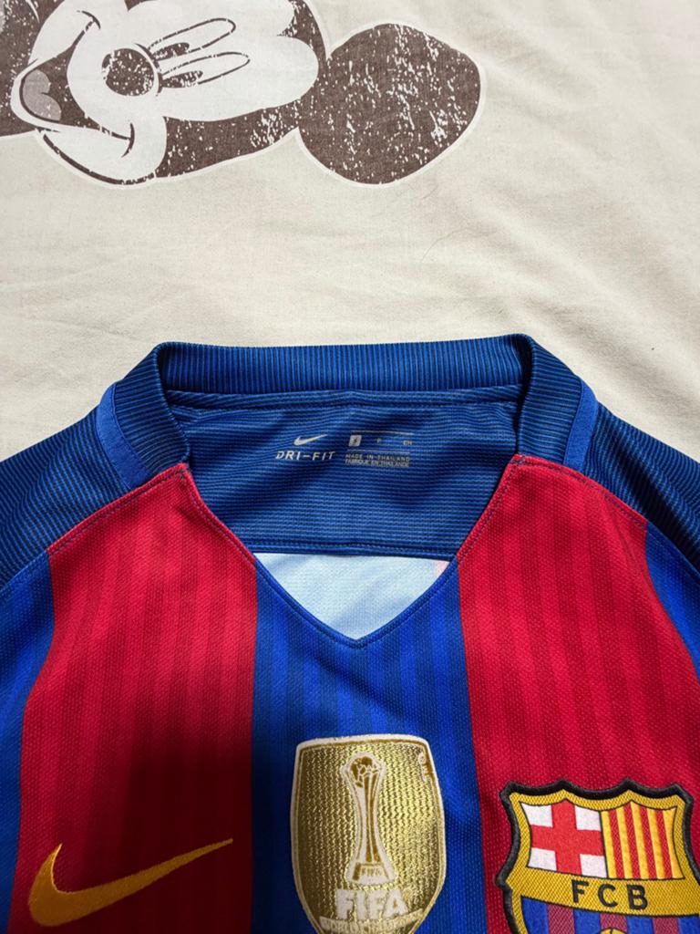 FC Barcelona Thuisshirt 2016/2017 Nike Dri-FIT Maat S, Blauw, Ophalen of Verzenden, Zo goed als nieuw, Voetbal