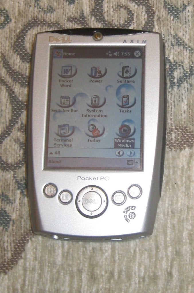Nostalgische DELL Axim Pocket PC incl houder en oplader, Ophalen of Verzenden, Overige typen