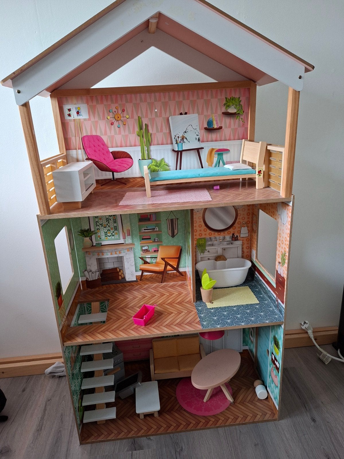 Kidskraft barbie poppenhuis
116 cm hoog
64 cm Breed
34 cm di, Ophalen, Poppenhuis