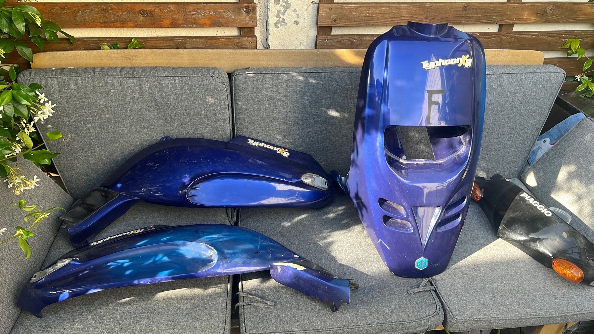 Piaggio typhoon kappenset xr blauw, Ophalen of Verzenden, Kap, Piaggio