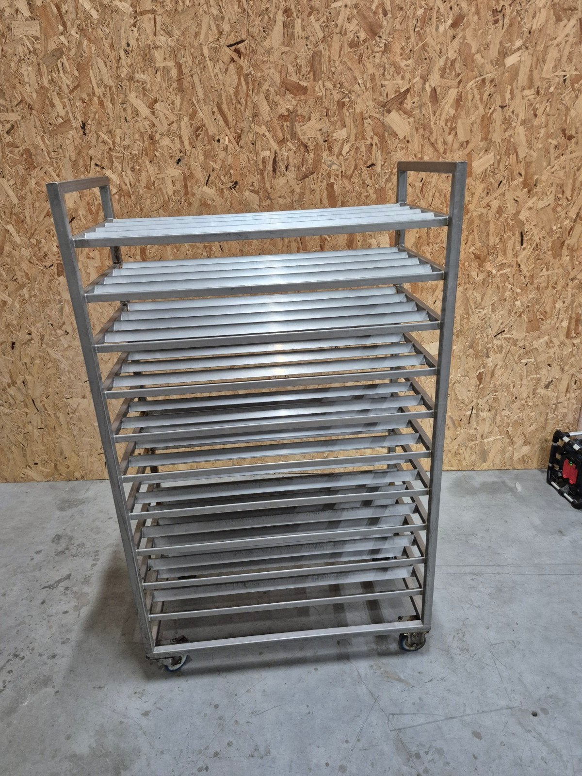 RVS Dienbladkarren / Trolleys (6 stuks) Worsten droog kar, Ophalen