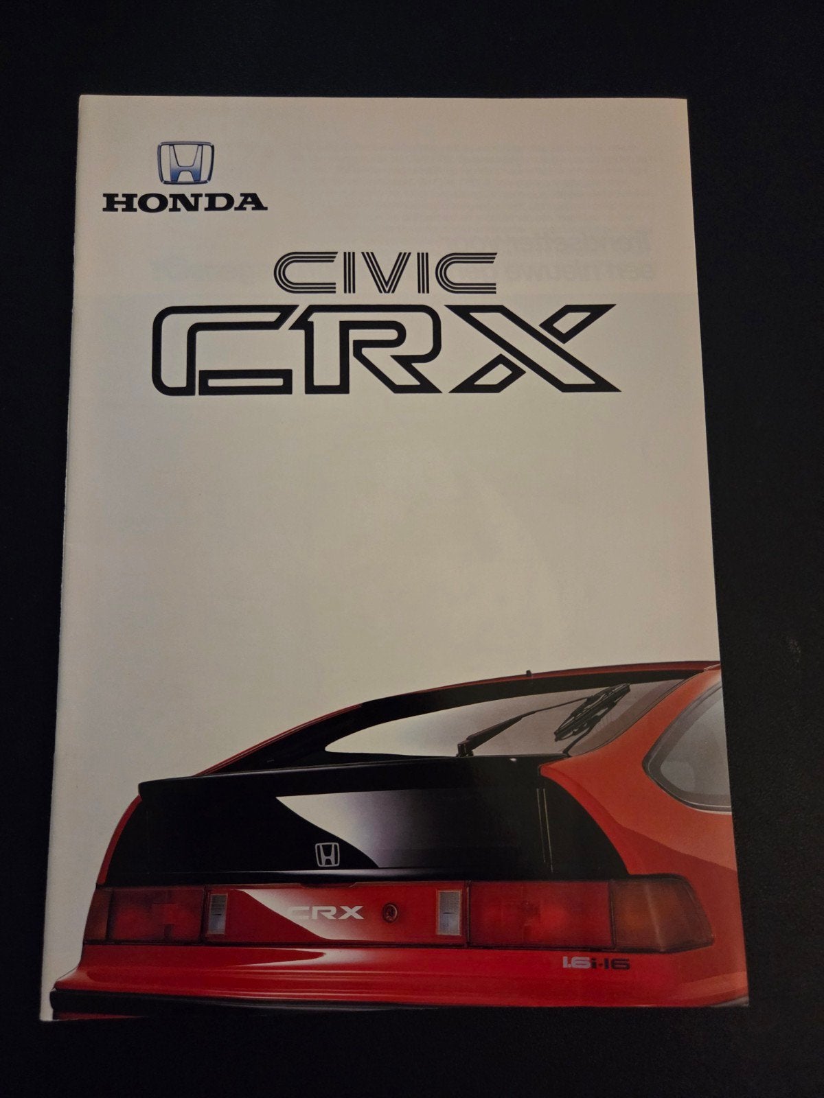Brochure Honda Civic CRX 1988, Ophalen of Verzenden, Zo goed als nieuw, Honda