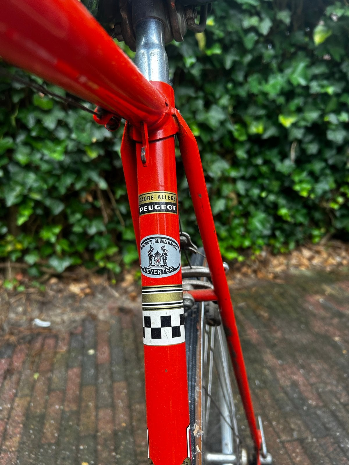 Vintage Peugeot racefiets - Rood, Fietsen en Brommers, Fietsen | Racefietsen, Gebruikt, Heren, Overige merken, Minder dan 10 versnellingen