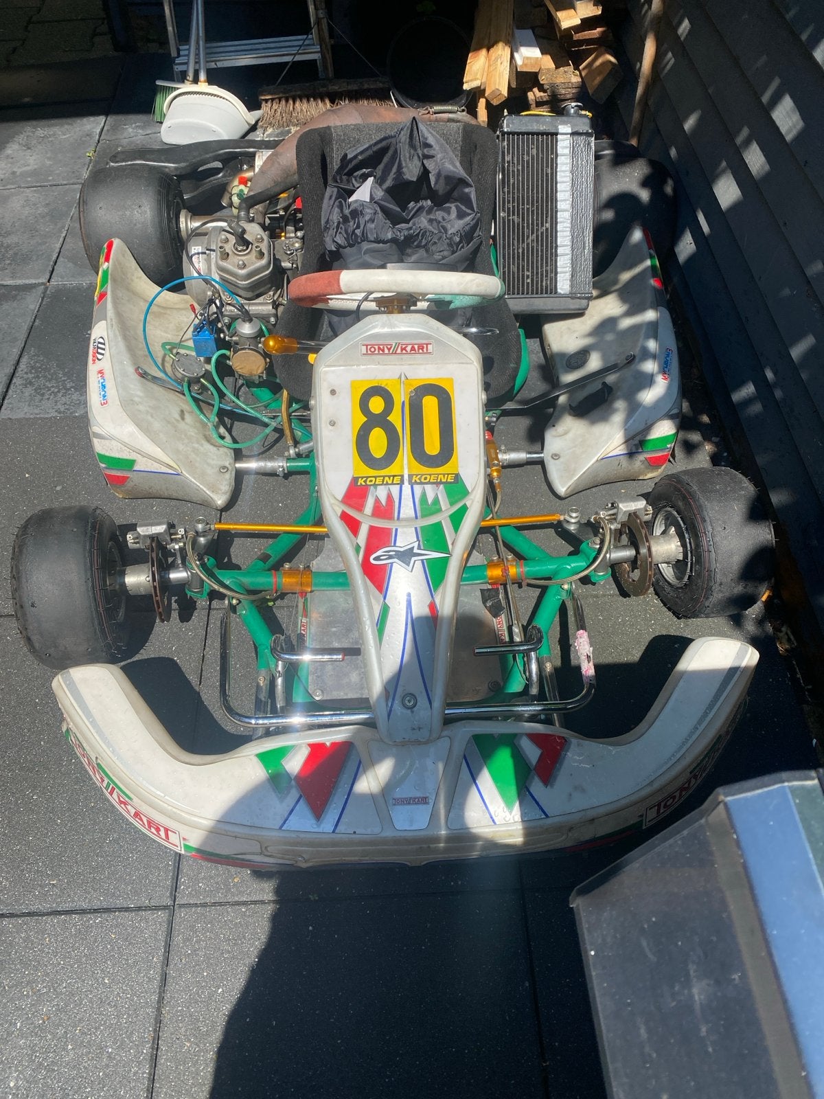 Tony Kart met HRE motor - Klaar voor de race, Ophalen of Verzenden, Gebruikt, Kart