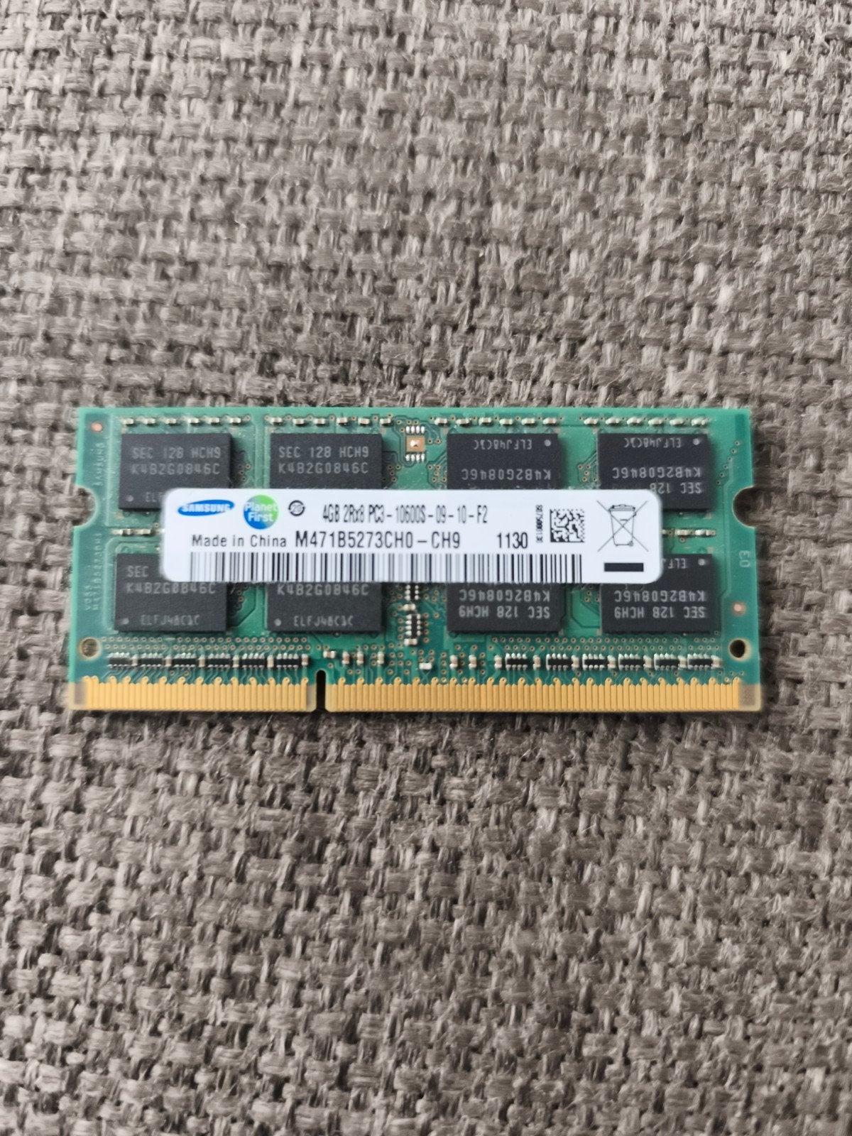 Samsung 4GB DDR3 RAM PC3-10600S Laptop Geheugen, Computers en Software, RAM geheugen, Gebruikt, DDR3, Ophalen of Verzenden, Laptop