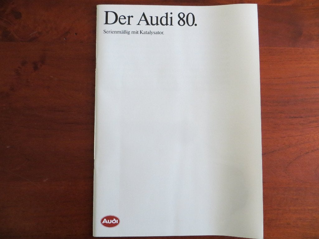 Der Audi 80 Serienmässig mit Katalysator (juli 1989), Ophalen of Verzenden, Nieuw, Audi