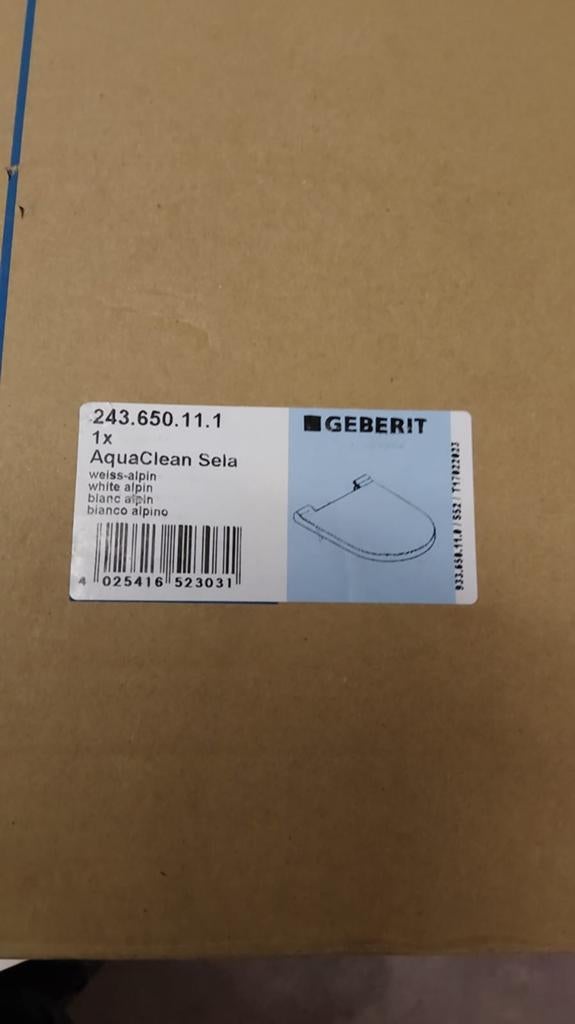 WC BRIL GEBERIT AQUACLEAN SELA NIEUW, Doe-het-zelf en Verbouw, Sanitair, Nieuw, Toilet, Ophalen of Verzenden, Geberit