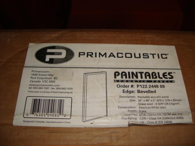 Nieuw: Primacoustic Paintable acoustic panel white 3 stuks, Overige materialen, MTE, 20 tot 50 mm, PRIMACOUSTIC