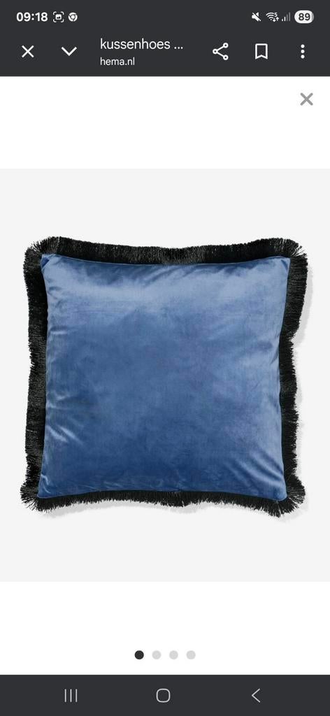 Kussens met binnenkussen 4x 15 euro, Ophalen of Verzenden, Blauw, Vierkant