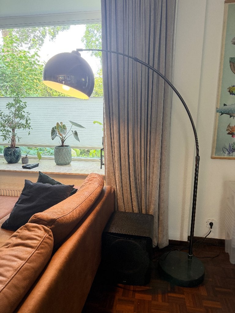 Booglamp Spiegelend Donker / zwart E27, Ophalen, Gebruikt, Boog lamp, E27 (groot)