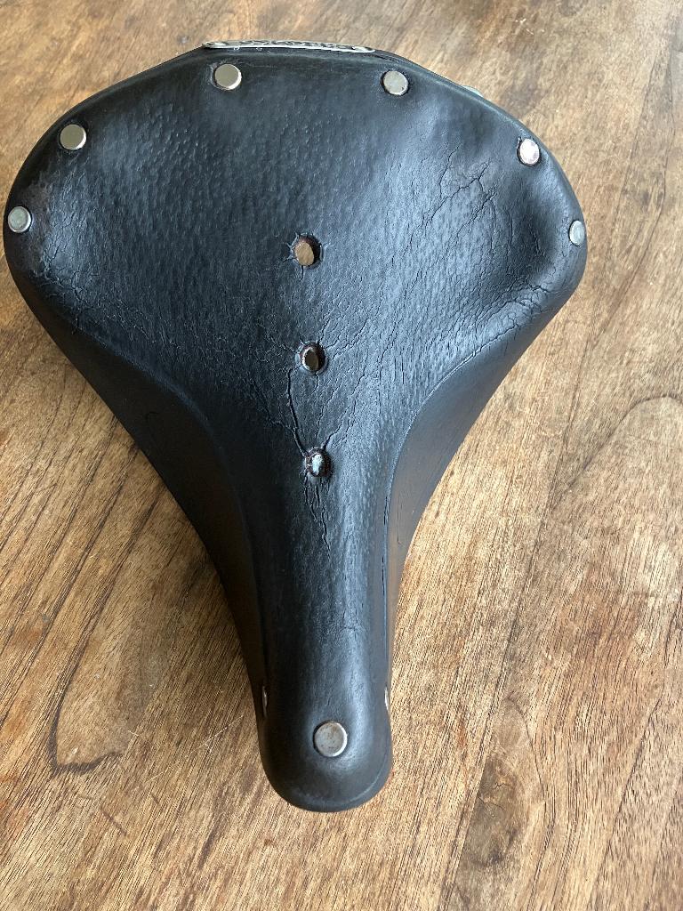 Brooks lederen zadel B67S zwart, Fietsen en Brommers, Fietsonderdelen, Toerfiets, Gebruikt, Leer, Ophalen of Verzenden