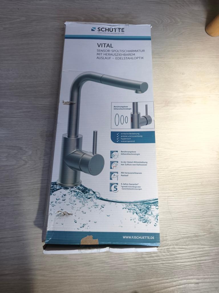Schütte Vital Sensor Keukenkraan met Uittrekbare Uitloop, Ophalen, Overige typen, Metaal, Overige merken
