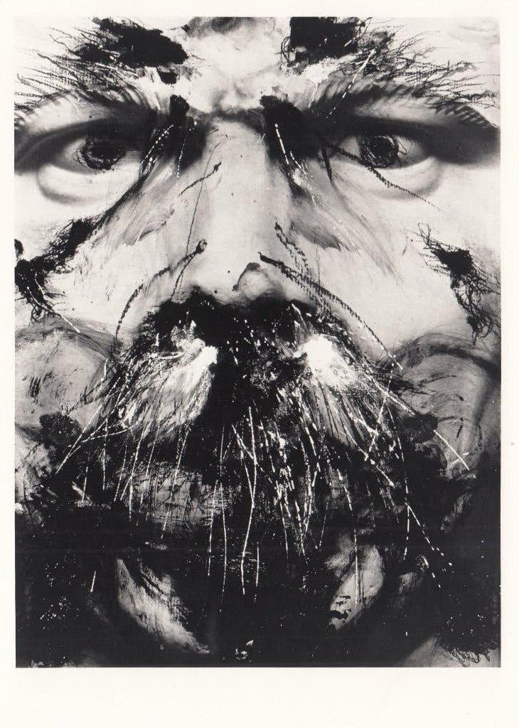 Arnulf Rainer Schnauzer 1976 persfoto Europalia 1987, Verzenden, Foto