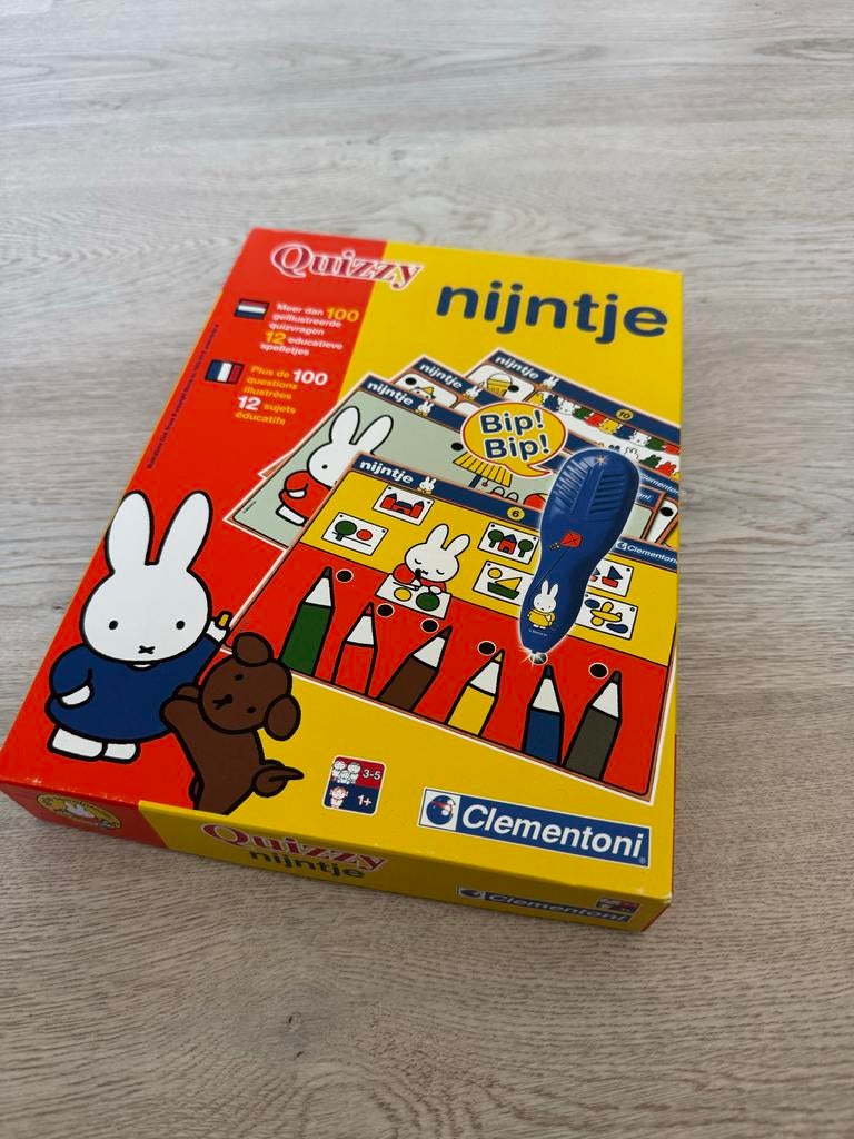 Nijntje Quizzy – Clementoni – 100+ vragen & 12 spelletjes, Ophalen, Gebruikt, Puzzelen, Met licht