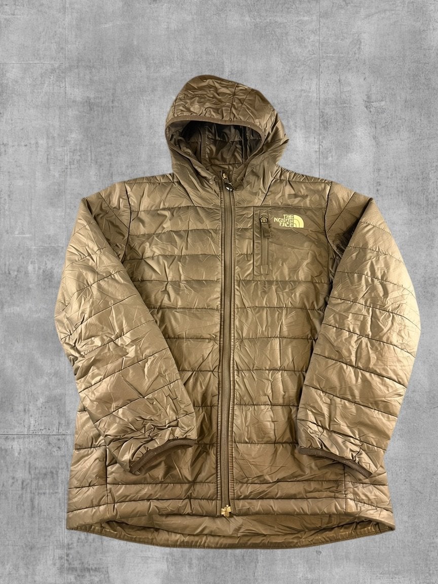 The North Face gewatteerde jas grijs kinderen maat L, Verzenden, Zo goed als nieuw