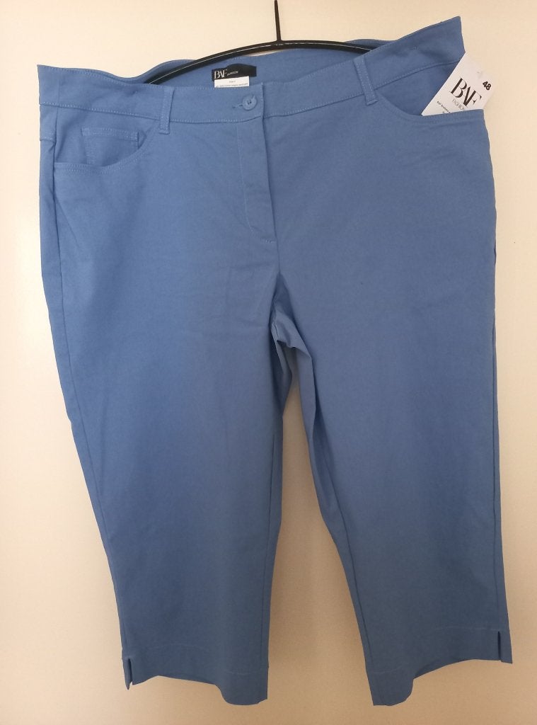 Nieuwe blauwe BAF dames broek 3/4 lengte (capri) met label, BAF, Blauw, Maat 46/48 (XL) of groter, Nieuw