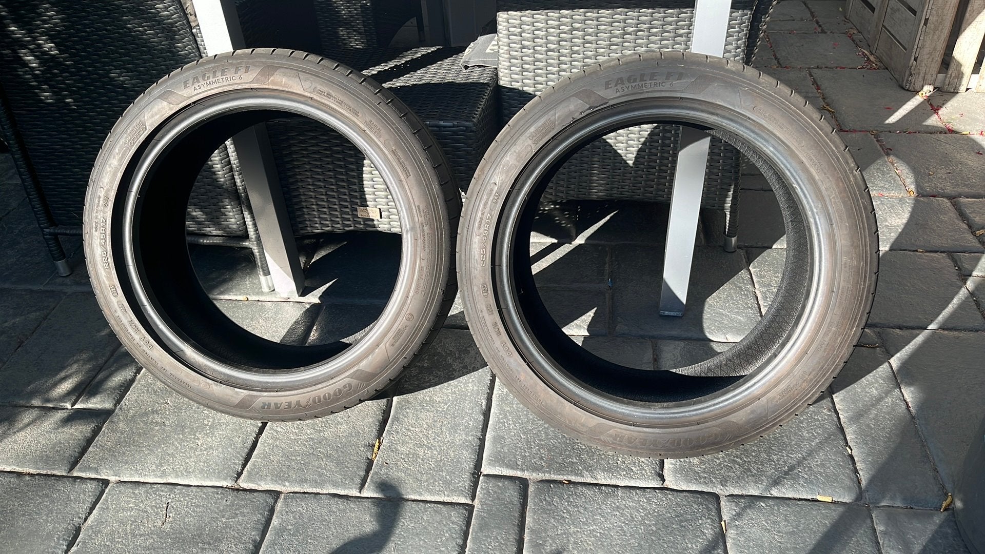 2X Goodyear Eagle F1 Assymmetric 6 Banden 225/45R17, Auto-onderdelen, Banden en Velgen, Ophalen, Gebruikt, 17 inch, Band(en)