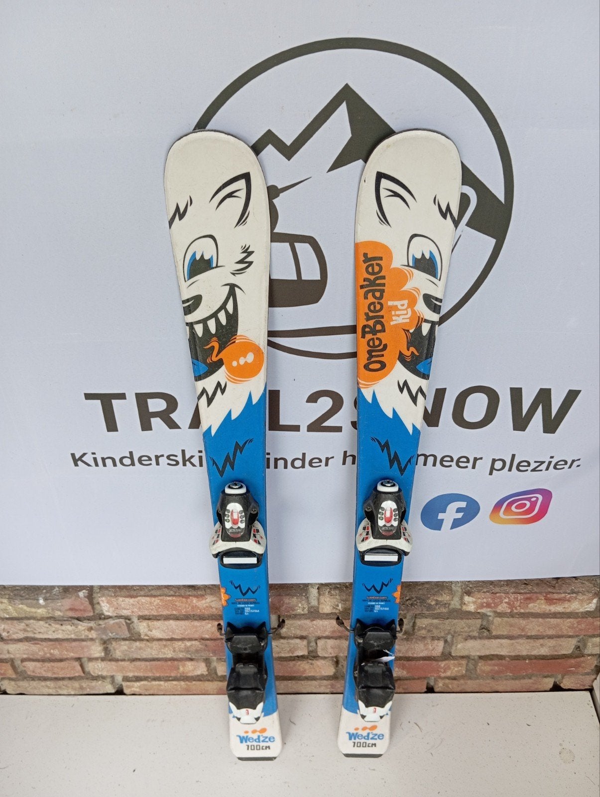 Wedze One Breaker Kid kinderski's 100cm - Gewaxt, Overige merken, Gebruikt, 100 tot 140 cm, Ophalen of Verzenden