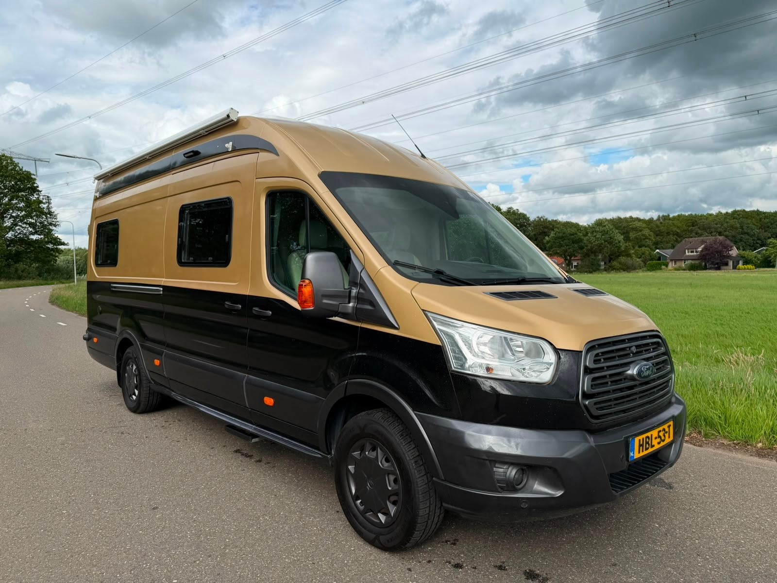 Ford TRANSIT 2018 4-Pers Camper Dwarsbed Airco Zonnepaneel T, Caravans en Kamperen, Buscamper of Camperbus, Bedrijf, Tot en met 3