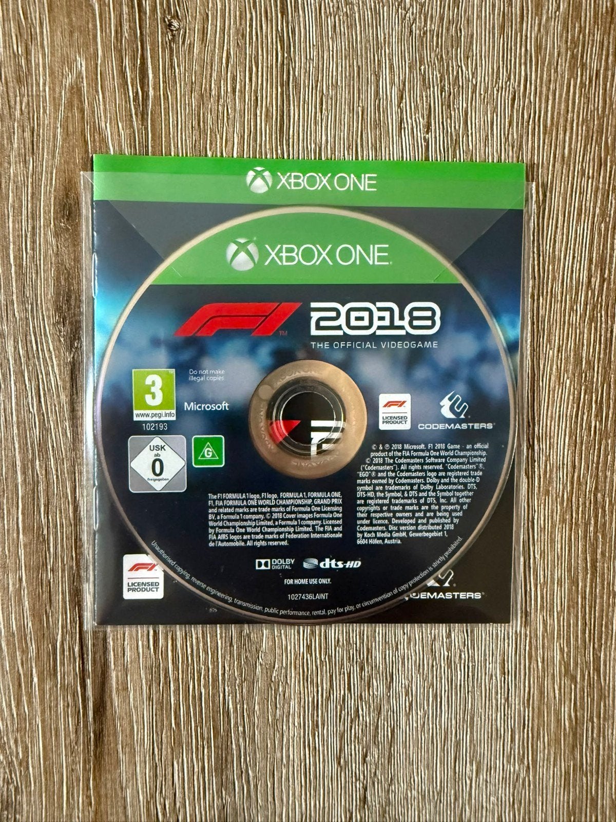 formule 1 2018 xbox one, Ophalen, 1 speler, Racen en Vliegen, Zo goed als nieuw