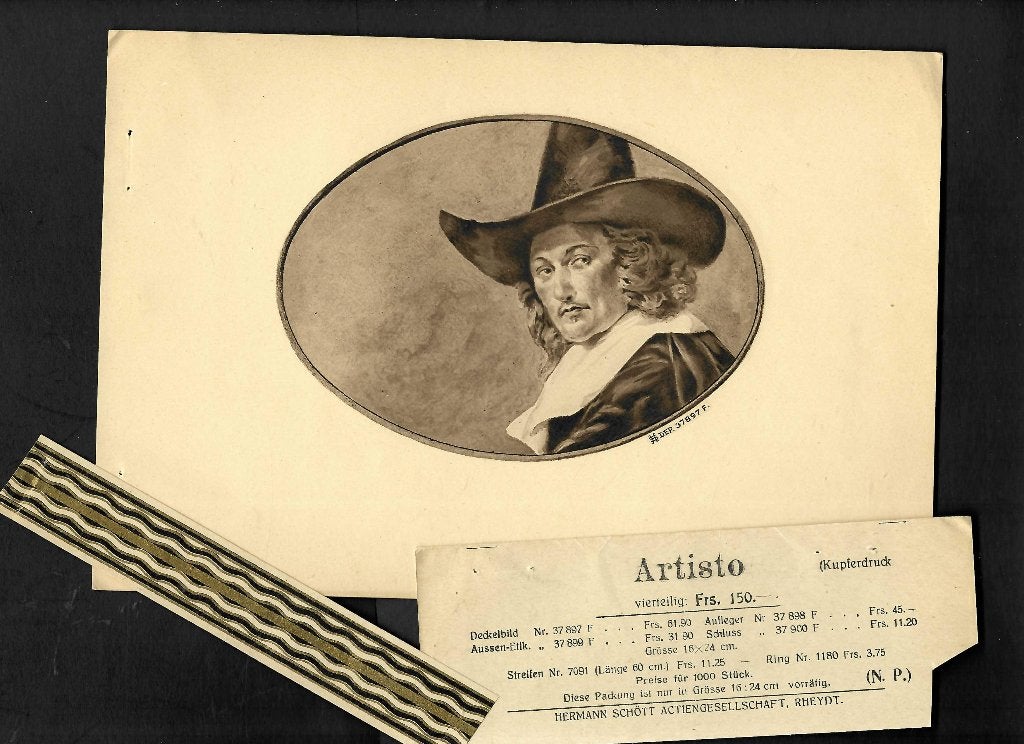 Hermann Scott   set etiket    Aristo, Ophalen of Verzenden, Gebruikt, Sigarenbandjes