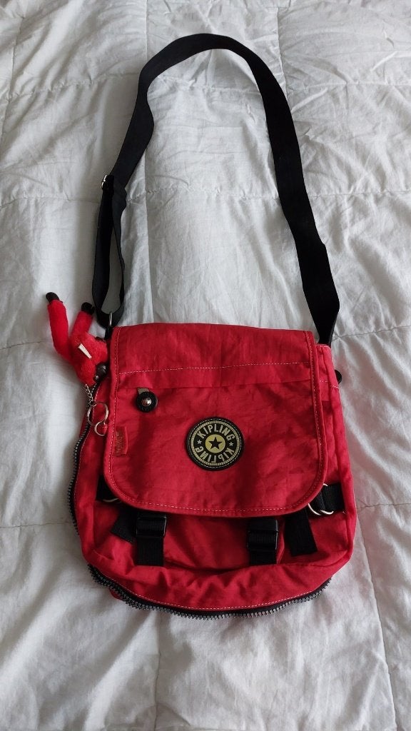 Kipling tas rood, Verzenden, Zo goed als nieuw, Rood, Kipling