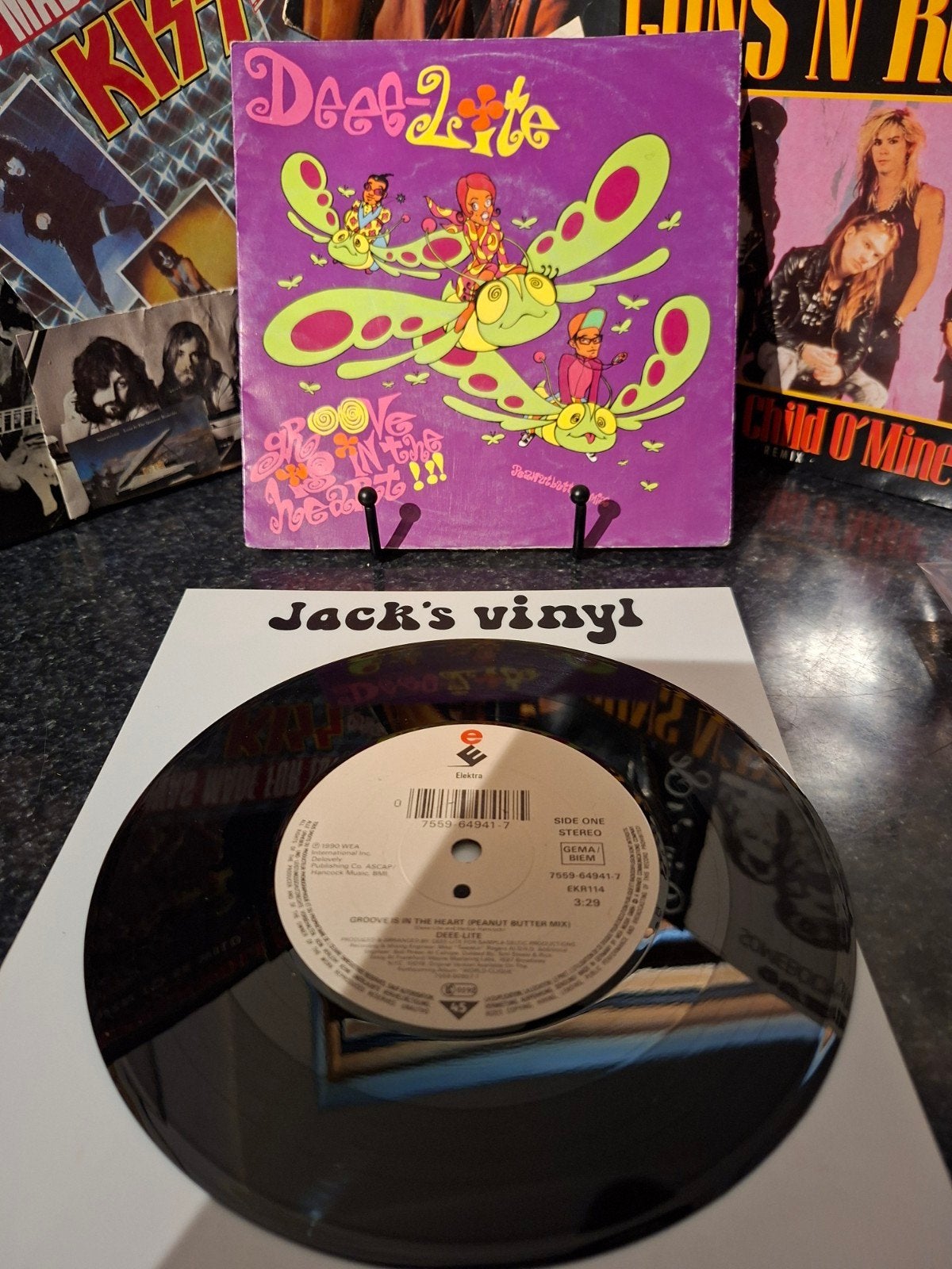 Deee-Lite - Groove Is In The Heart (Vinyl Single) 1990, Fotohoes, Ophalen of Verzenden, Gebruikt