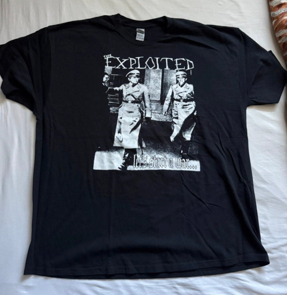 The Exploited - Let's Start a War T-shirt - Zeldzaam, Verzenden, Zo goed als nieuw, Overige maten, Zwart
