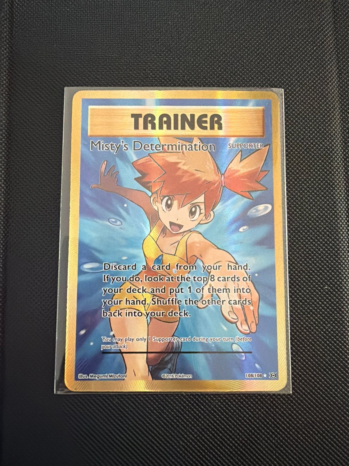 Misty's Determination Trainer Kaart (Foil) - Pokémon, Ophalen of Verzenden, Zo goed als nieuw, Losse kaart, Foil