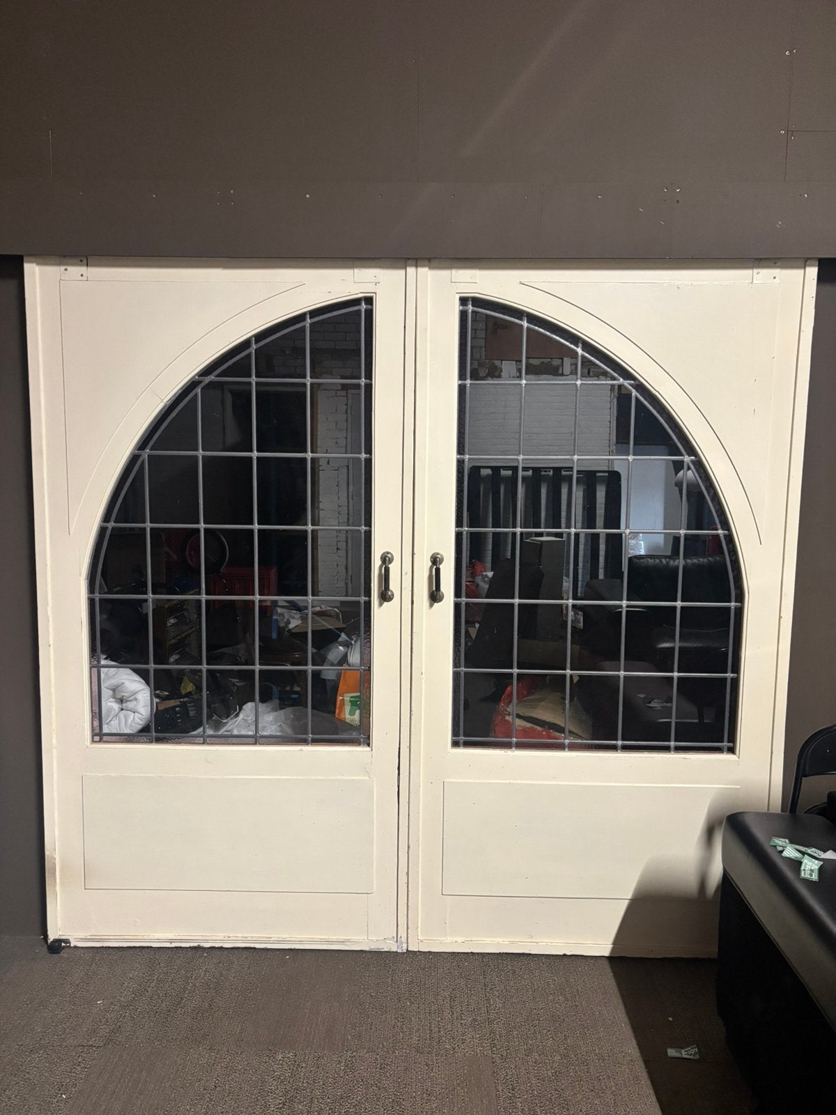 schuif / en suite deuren met glas in lood, Antiek en Kunst, Ophalen