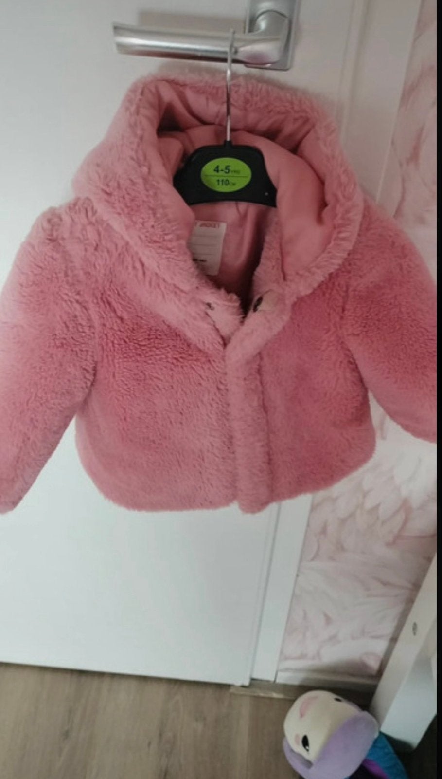 Roze teddy jasje Hema maat 74, Ophalen of Verzenden, Zo goed als nieuw, Meisje, Jasje