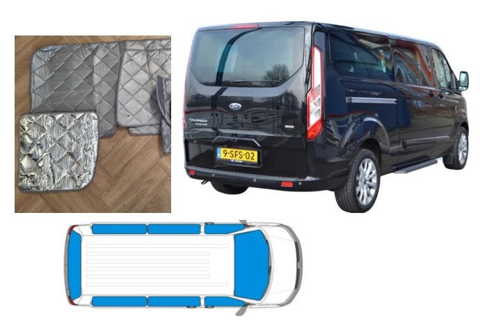 Raamisolatie Ford Tourneo Custom 2012-2022 Grijs 8 Delig, Buurserstraat 15 A, 7481 EG,Haaksbergen, Ophalen of Verzenden, Info@123CamperOnderdelen.nl