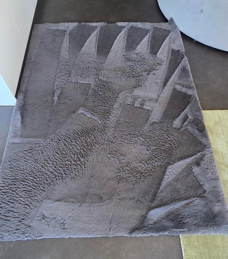 IZGST Vloerkleed Zeer Zacht Antraciet 160x220 cm, Ophalen, 150 tot 200 cm, 200 cm of meer, Zo goed als nieuw