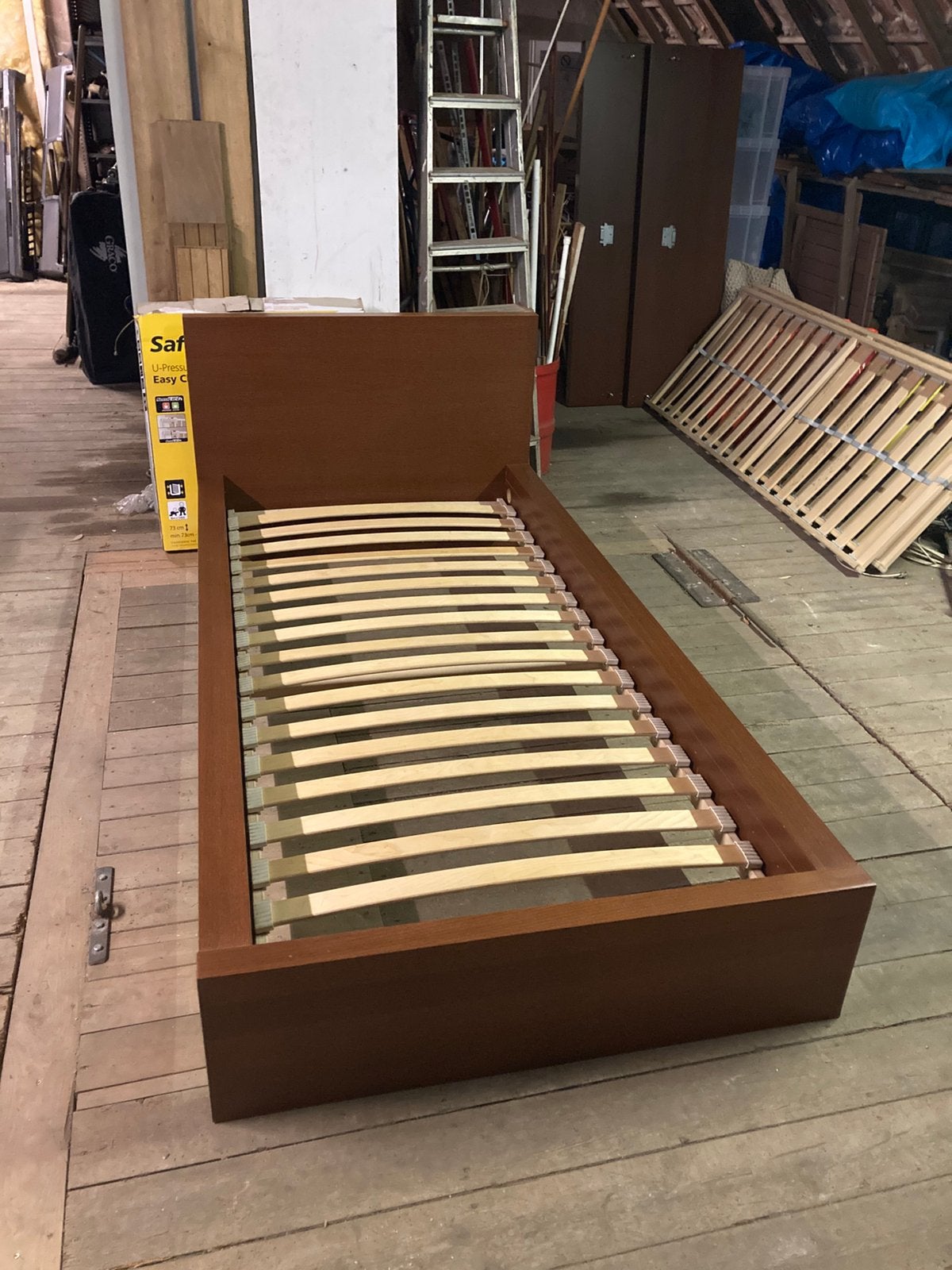 Ikea Malm bed 90x200 cm, Ophalen, Gebruikt, 90 cm, Bruin