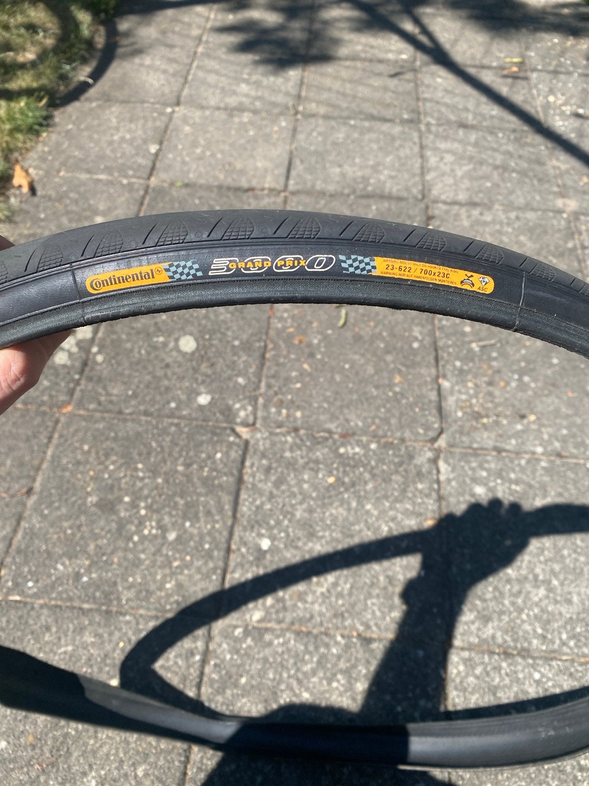 Continental Grand Prix 3000 racefietsband 23-622 (700x23C), Fietsen en Brommers, Ophalen, Band, Zo goed als nieuw, Rubber