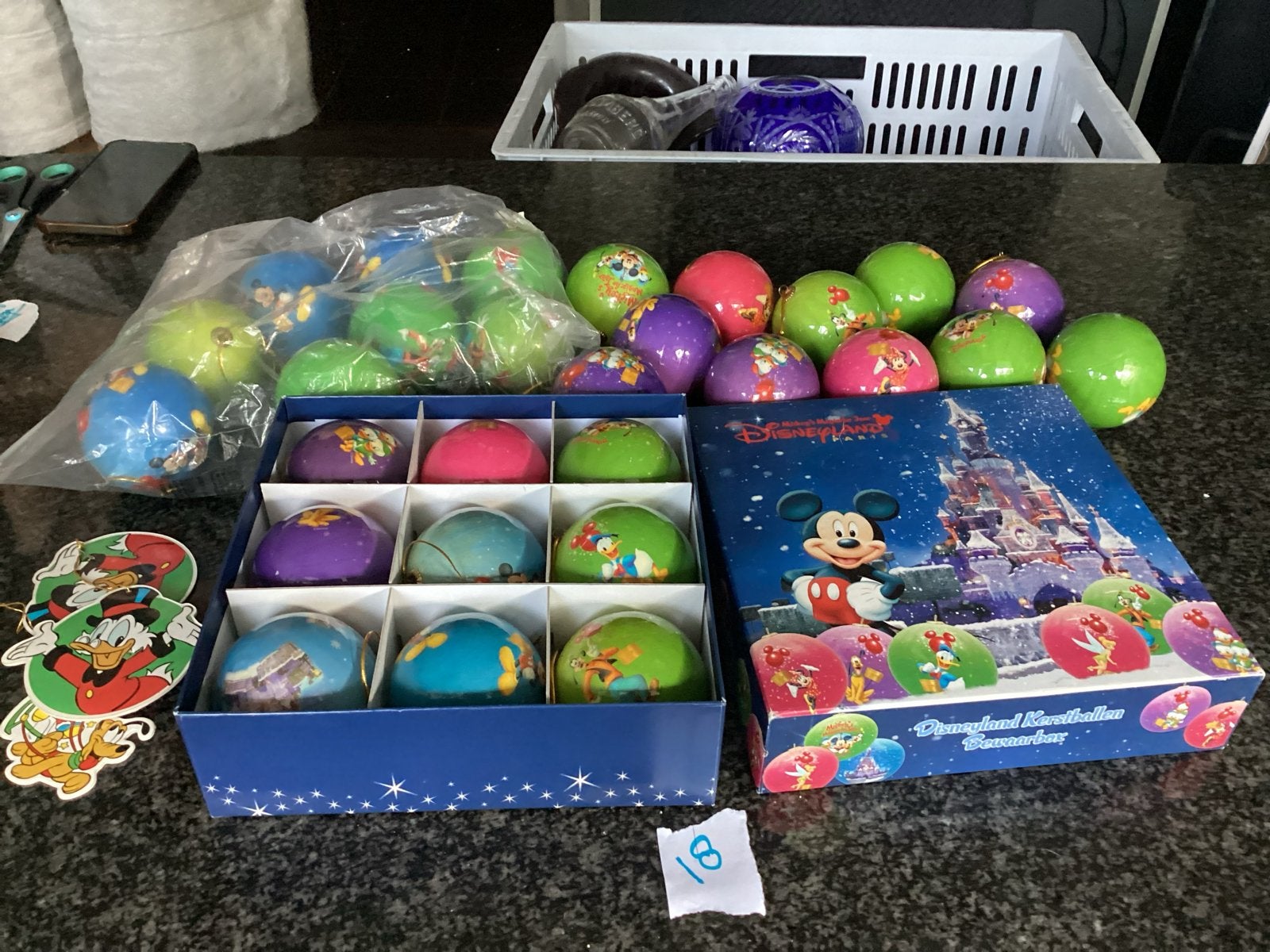 Mickey kerstballen walt Disney, Ophalen of Verzenden, Nieuw