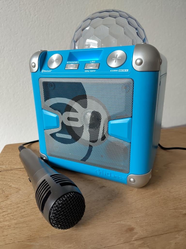 Bluetooth party iDance cube BC5L, Audio, Tv en Foto, Karaoke-apparatuur, Zo goed als nieuw, Complete set, Ophalen