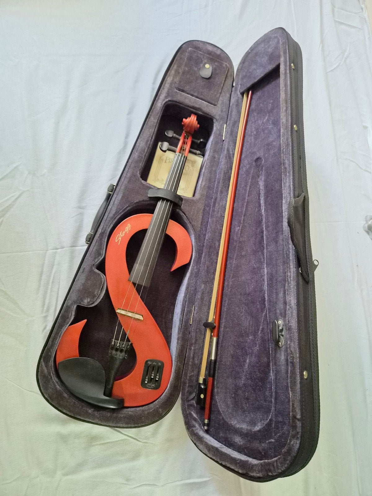 Stagg EVN 4/4 Elektrische Viool – Metallic Rood, Muziek en Instrumenten, Elektrisch, Viool, Ophalen of Verzenden, Zo goed als nieuw